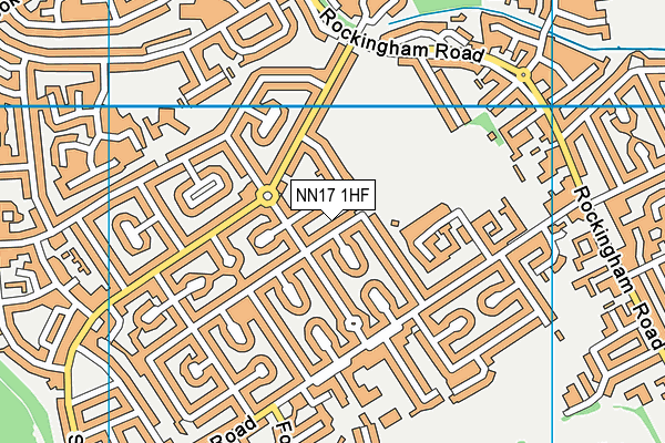 NN17 1HF map - OS VectorMap District (Ordnance Survey)
