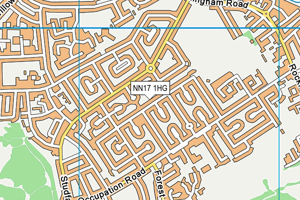 NN17 1HG map - OS VectorMap District (Ordnance Survey)