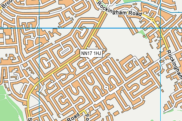 NN17 1HJ map - OS VectorMap District (Ordnance Survey)