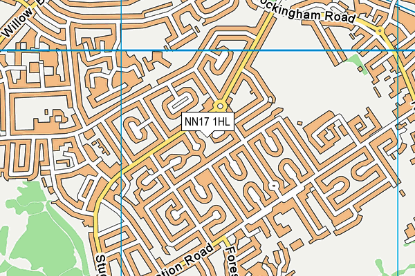 NN17 1HL map - OS VectorMap District (Ordnance Survey)