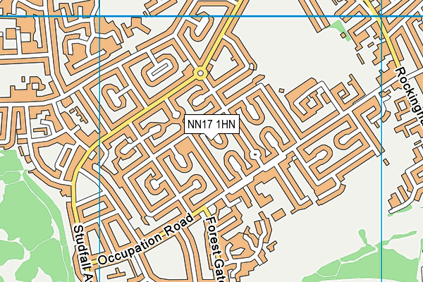 NN17 1HN map - OS VectorMap District (Ordnance Survey)