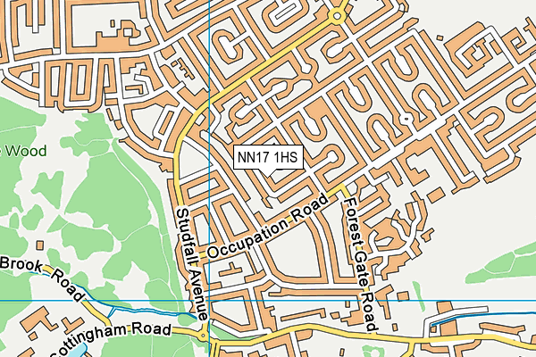 NN17 1HS map - OS VectorMap District (Ordnance Survey)