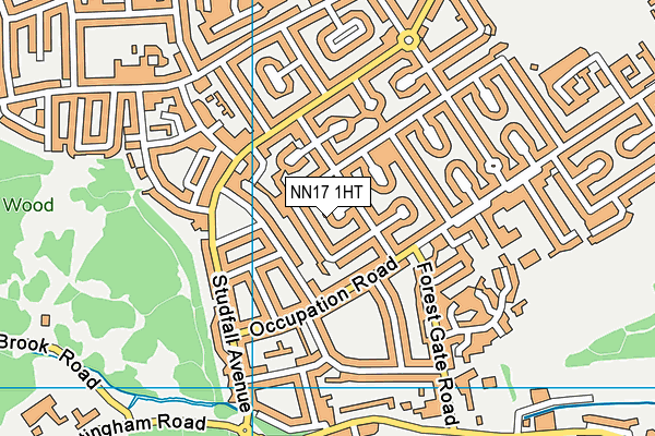 NN17 1HT map - OS VectorMap District (Ordnance Survey)