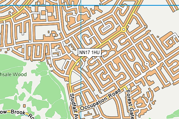 NN17 1HU map - OS VectorMap District (Ordnance Survey)