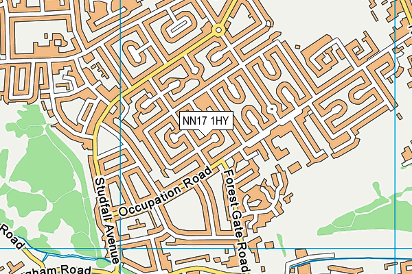 NN17 1HY map - OS VectorMap District (Ordnance Survey)