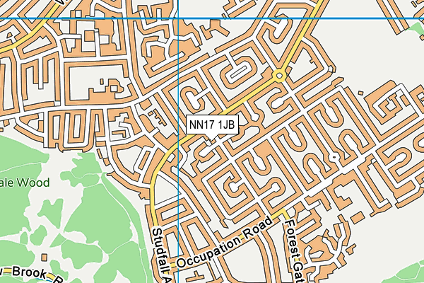 NN17 1JB map - OS VectorMap District (Ordnance Survey)