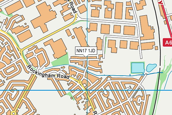 NN17 1JD map - OS VectorMap District (Ordnance Survey)
