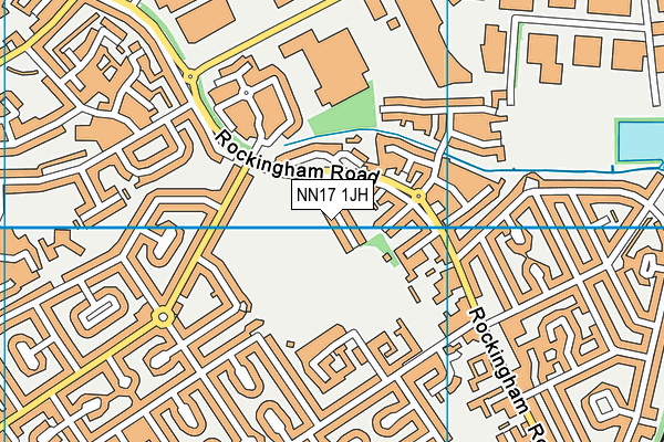 NN17 1JH map - OS VectorMap District (Ordnance Survey)