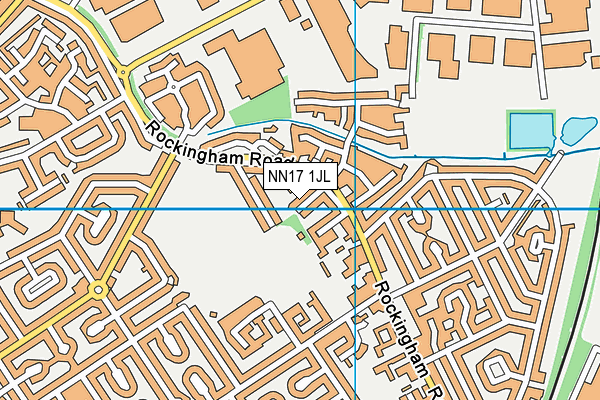 NN17 1JL map - OS VectorMap District (Ordnance Survey)