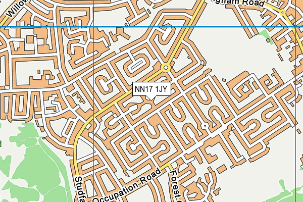 NN17 1JY map - OS VectorMap District (Ordnance Survey)