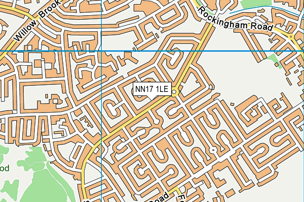 NN17 1LE map - OS VectorMap District (Ordnance Survey)