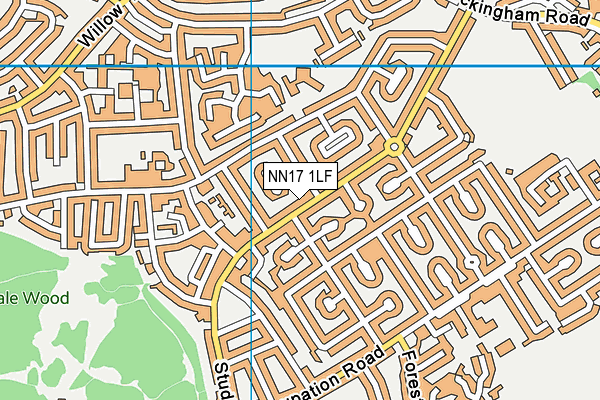 NN17 1LF map - OS VectorMap District (Ordnance Survey)
