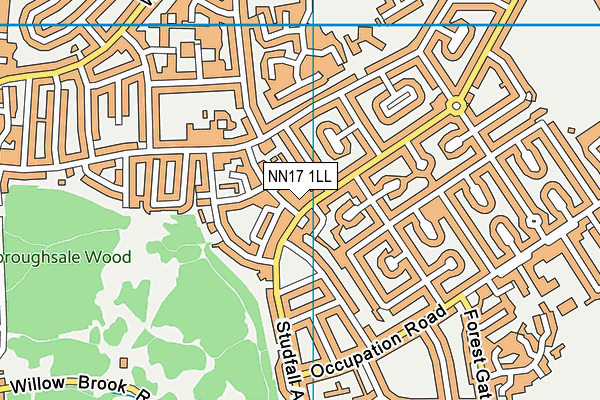NN17 1LL map - OS VectorMap District (Ordnance Survey)