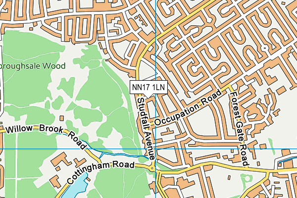 NN17 1LN map - OS VectorMap District (Ordnance Survey)