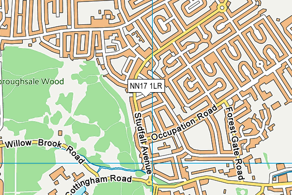 NN17 1LR map - OS VectorMap District (Ordnance Survey)