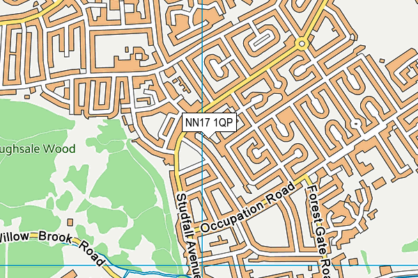NN17 1QP map - OS VectorMap District (Ordnance Survey)