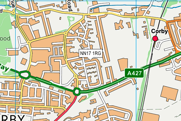 NN17 1RG map - OS VectorMap District (Ordnance Survey)