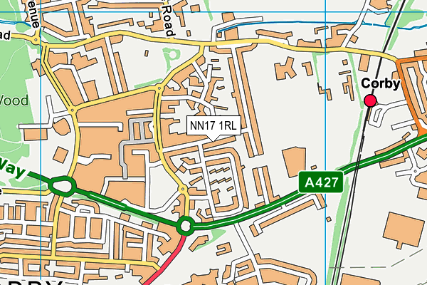NN17 1RL map - OS VectorMap District (Ordnance Survey)