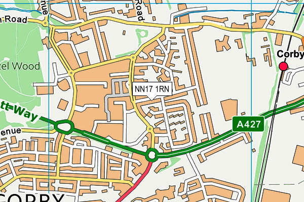NN17 1RN map - OS VectorMap District (Ordnance Survey)