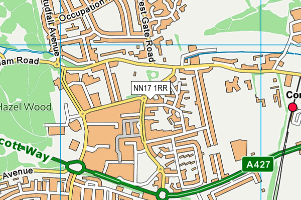 NN17 1RR map - OS VectorMap District (Ordnance Survey)