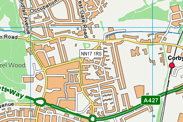 NN17 1RS map - OS VectorMap District (Ordnance Survey)