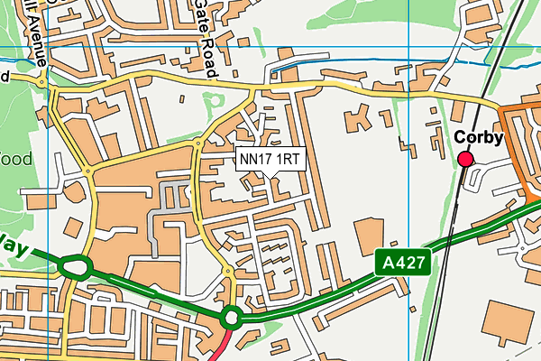 NN17 1RT map - OS VectorMap District (Ordnance Survey)