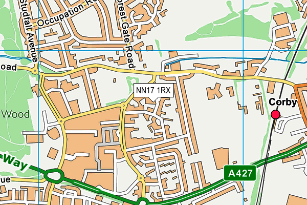 NN17 1RX map - OS VectorMap District (Ordnance Survey)