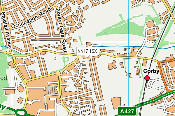 NN17 1SX map - OS VectorMap District (Ordnance Survey)