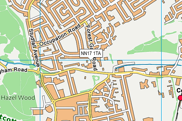 NN17 1TA map - OS VectorMap District (Ordnance Survey)