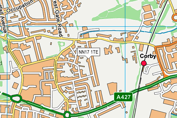 NN17 1TE map - OS VectorMap District (Ordnance Survey)