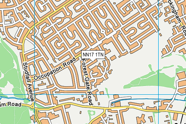 NN17 1TN map - OS VectorMap District (Ordnance Survey)