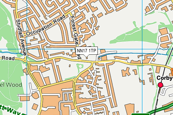 NN17 1TP map - OS VectorMap District (Ordnance Survey)