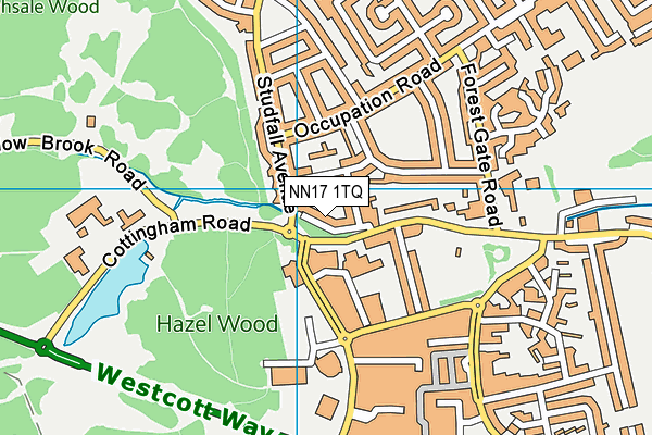 NN17 1TQ map - OS VectorMap District (Ordnance Survey)