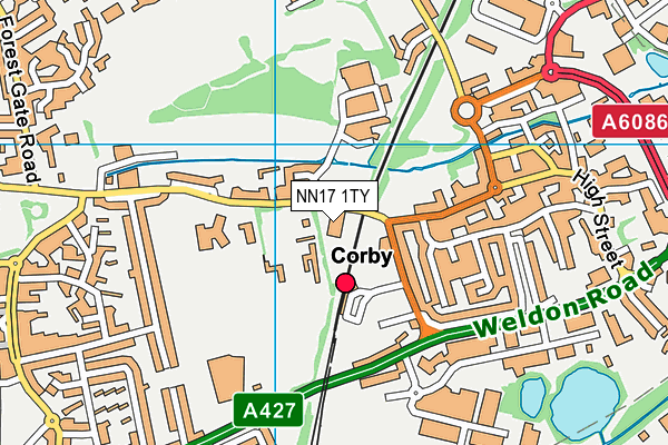 NN17 1TY map - OS VectorMap District (Ordnance Survey)