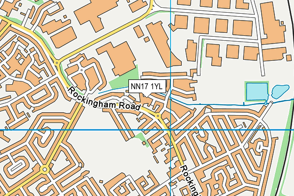 NN17 1YL map - OS VectorMap District (Ordnance Survey)