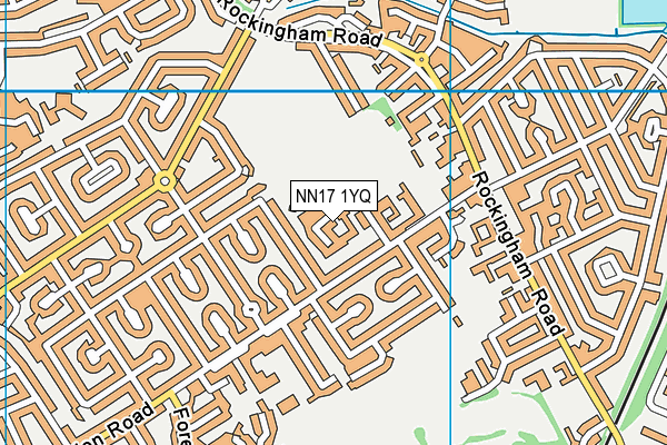 NN17 1YQ map - OS VectorMap District (Ordnance Survey)