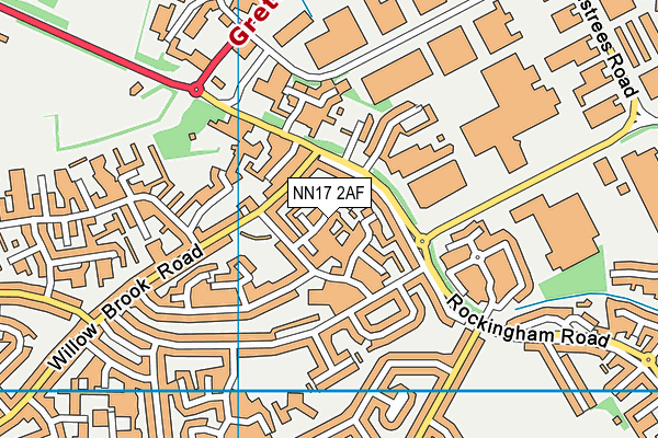 NN17 2AF map - OS VectorMap District (Ordnance Survey)