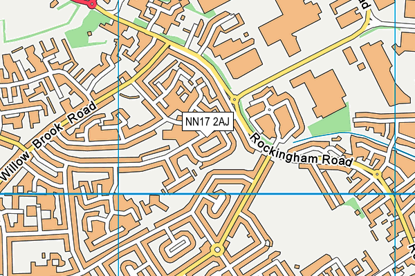 NN17 2AJ map - OS VectorMap District (Ordnance Survey)