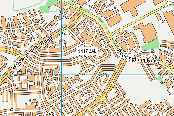 NN17 2AL map - OS VectorMap District (Ordnance Survey)