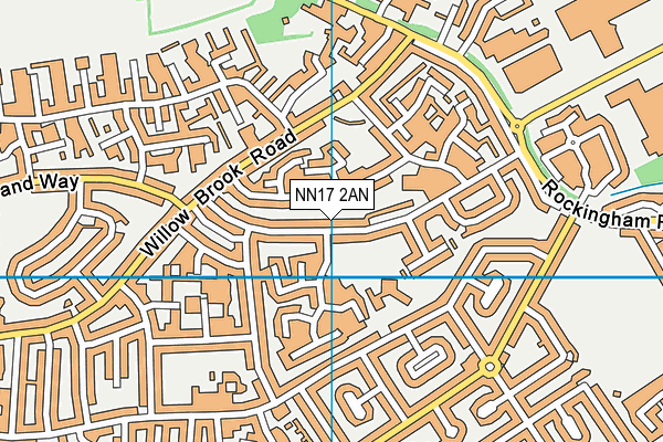 NN17 2AN map - OS VectorMap District (Ordnance Survey)