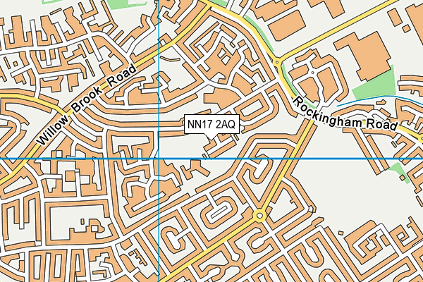 NN17 2AQ map - OS VectorMap District (Ordnance Survey)