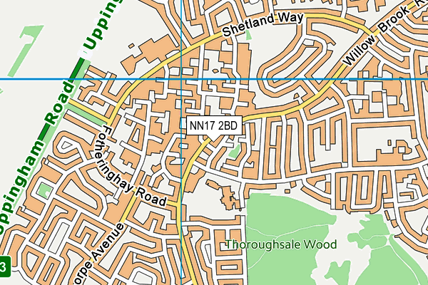 NN17 2BD map - OS VectorMap District (Ordnance Survey)