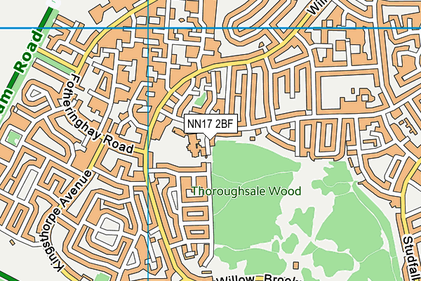 NN17 2BF map - OS VectorMap District (Ordnance Survey)