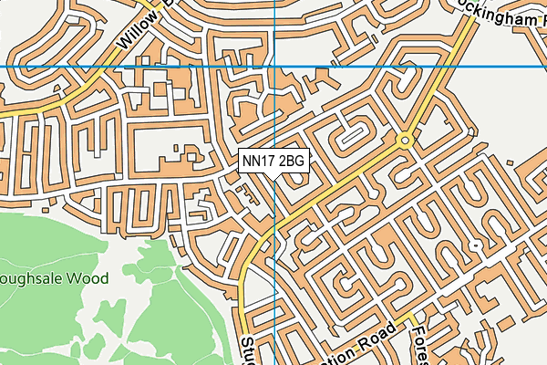 NN17 2BG map - OS VectorMap District (Ordnance Survey)