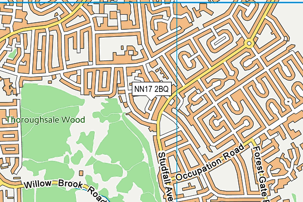 NN17 2BQ map - OS VectorMap District (Ordnance Survey)