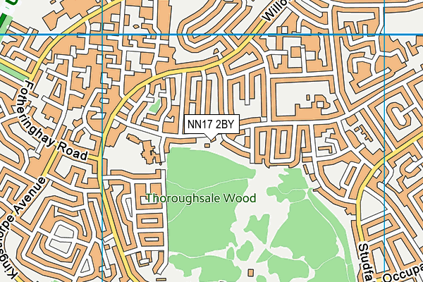 NN17 2BY map - OS VectorMap District (Ordnance Survey)