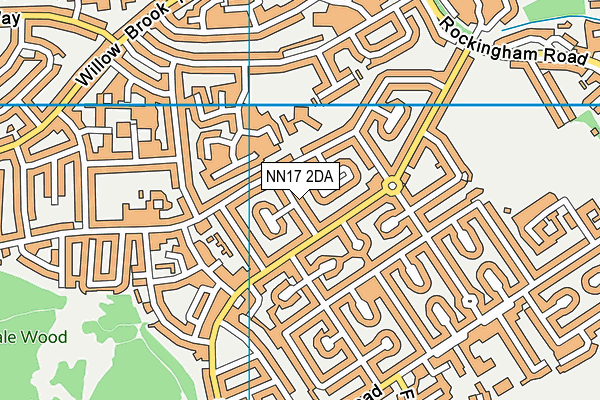 NN17 2DA map - OS VectorMap District (Ordnance Survey)