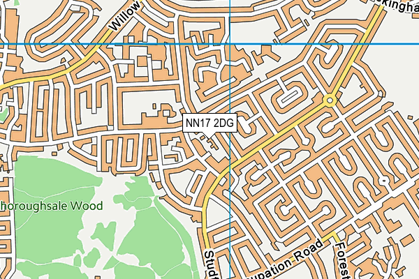 NN17 2DG map - OS VectorMap District (Ordnance Survey)