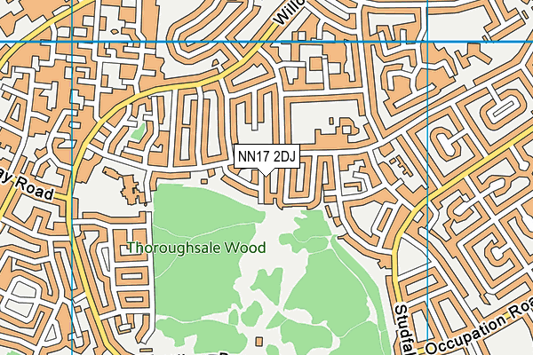 NN17 2DJ map - OS VectorMap District (Ordnance Survey)