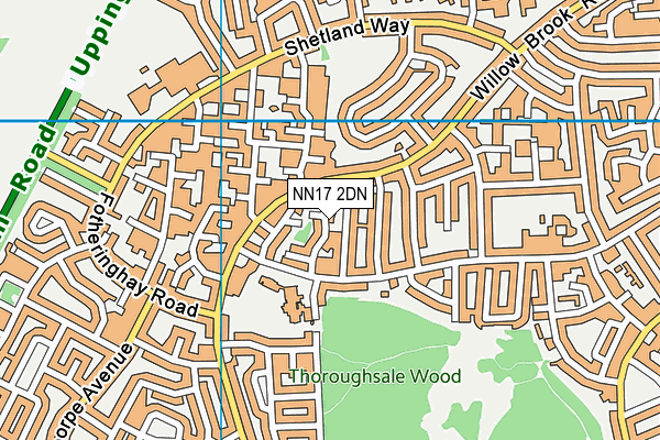 NN17 2DN map - OS VectorMap District (Ordnance Survey)